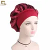 Fashion Satin Bonnet Cap women Long Hair Care hat Women Night Sleep Hat Silk Cap Head Wrap soft hair Accessories PY6