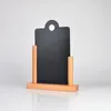 A4 Handwriting Message Blackboard Desk Sign Writing Plate Table Top Advertising Signage Board Wooden Decoration Display Stand
