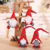 Nya juldockor Ornament Plush Tomte Doll Decoration Home Wedding Xmas Party Decor for Kid Red Xmas Tree Ornament