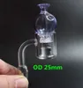 DHL Factory Direct 10mm 14mm 18mm Core Reactor Quartz Banger Nail med Spinning Färgad Glas Cyclone Carb Cap för oljeplattor