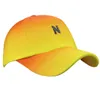 Hommes Femmes Unisexe Coton Gradient Pigment Teint À Courbe Bas Profil Twill Papa Six Panneau Sun Sports Course À Vélo Golf Baseball Cap Chapeau