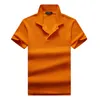 Wholesale free shipping 2020 new fashion brand lapel summer casual men's solid color polo short sleeve polo 100% cotton