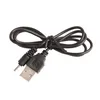 Câbles d'alimentation USB haute vitesse noirs vers DC2.0, 70cm, port 2mm, 300 pièces/lot