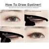 2 في 1 Cat Eyeliner Stencil Multifunction Eye Stencil Cat Eyeliner Stencil لقالب بطانة العين بطاقة ذيل السمكة مزدوجة الجناح كحل