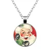 Santa Claus tid pärla glas halsband hängsmycke för män och kvinnor dan355 mix order hänge halsband
