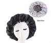 Ny Silk Night Cap Hat Double Side Wear Women Head Cover Sova Cap Satin Bonnet för Vackert Hår - Vakna Perfekt Daglig Fabriksförsäljning