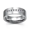 خاتم الماس المصنوع من الفولاذ المقاوم للصدأ مجموعات الزفاف خواتم الخطوبة للنساء الموضة المجوهرات زوجين