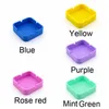 Silicone Ashtray Mini Portable Shatherisous Eco-Friendly Square Ashtray 9 Färger Hem Kafé Bar Hotell Män Ashtray Craft Present BH1823 ZX