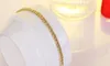 OMHXZJ Tutta la Personalità Moda OL Donna Ragazza Regalo Oro Catena Laterale Completa 18KT Bracciale in Oro Collana Set di Gioielli SE423717500
