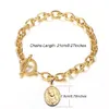 Nieuwe design katholieke roestvrijstalen ovale tag charms armband ot gesp coin ronde maagd Mary armband voor vrouw christelijke religieuze sieraden