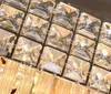 Luzes de teto de retângulo de luxo lustres lustres noble lindos lustres de cristal k9 de ponta para o hotel escadas villa