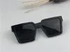 مصمم- جديد للرجال ، مصمم نظارات شمسية 96006 مليونير مربعة إطار خمر الذهب اللامع الصيف UV400 Lens Laser Laser T333K