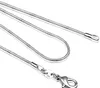 925 Sterling Silber Glatte Schlangenkette Halskette Karabinerverschluss Kettenschmuck Größe 1 mm 16 Zoll --- 24 Zoll
