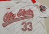 Özel Ohio State Buckeyes 2019 Koleji Beyzbol Gri Beyaz Kırmızı Dikişli Herhangi Bir Numara Adı 1 Brady Kiraz 33 Dominik Canzone NCAA Jersey S-4XL