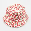 Mix 30 Farben Koreanische süße Kinder Fischerhut Sunshine Casual Designer Caps Kinder Blume bedruckte Baumwolle Eimer Hut Baby Hüte fit4258664