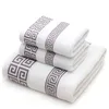 100% Cotton Towel Set Bathroom Geometric Pattern Bath Towel For Adults Face Hand Towels Terry Washcloth Travel Sport