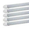 R17D قابلة للتدوير قاعدة 8 قدم LED ضوء LED V على شكل 72W (مكافئ 120W) أضواء المتجر 8ft الطاقة المزدوجة الباردة أبيض 6000K