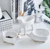 Modern minimalist beyaz hayvan seramik kase çocuk odası yatak odası sehpa dolapları ıvır zıvır süsler