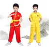 Bambini Cinese Tradizionale Wushu Abbigliamento per Bambini Arti Marziali Uniforme Kung Fu Vestito Ragazze Ragazzi Stage Performance Costume Set ha8240690