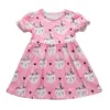 Bebek kız Paskalya tavşan baskı Elbise çocuk tavşan prenses elbiseler 2019 yaz Moda butik Çocuk Giyim C6090