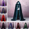 nieuwe Gothic-Hooded-Velvet-Cloak-Gothic-Wicca-Robe-Medieval-Witchcraft-Larp-Cape-A Gothic-Hooded-Velvet-Cloak-Gothic-Wicca-R