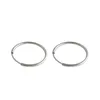 Hoop Earrings 100% 925 Sterling Silver Circle Round Huggie Earrings for Women Men 10/15/20/30/40/50mm