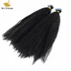 Afro krullend kinky krullend menselijk haar bundels huid inslag tape in hair extensions # 1b zwarte kleur pu haar