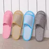 Disposable Slippers Hotel SPA Home Anti-slip Guest Slippers Cotton Linen Comfortable Breathable Men Women One-time Slipper 4 Color