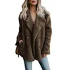 Faux Lambswool негабаритная куртка пальто зима тепловая волосатая куртка женская зимняя верхняя одежда плюс размер меховой куртки пальто женщин S-5XL T200319