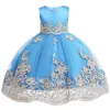 Kids Girls Embroidered Flower Girl Dresses Formal Princess Party Gown For Children Prom Gown Wedding 3 4 5 6 7 8 9 10 Years Y190611255328