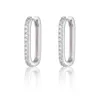 Fine Mínimo 925 Sterling Silver Jewelry 2020 New Chegou Mulheres Girl Safety Pin Geometric Hoop Prata Brinco