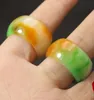 Mała hurtownia Myanmar Bashan Emerald Zielony Pierścień Szmaragdowy Pierścień Pull Finger Jade Ring Hurt