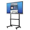 Soulaca 65 inches Touchscreen Electronic Smart White Board Interactive Presentation LCD Screen for Office Business with Rolling TV Stand