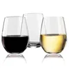 4pc Set Shatterproof Plastic Vine Glass Unbreaktable PCTG Red Wine Tumbler Glasses Cups Reanvändbar transparent fruktjuice Beer Cup Y340i