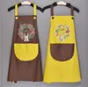 Apron kitchen waterproof oil-proof for women men sleeveless lovely cartoon cooking aprons with pocket home unisex