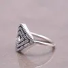 Autentisk 925 Sterling Silver Rings Högkvalitativa bröllop smycken för P Clear Cz Geometric Lines Ring med originallåda för Women Girls8682457