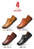 Plus taille Men de mode Split Cuir Chaussures décontractées ComfortableLoafers Flats Chaussures respirantes