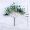 Bouquet di fiori artificiali di peonia di seta rosa rosa da 30 cm 5 fiori finti a testa grande e 4 boccioli per la decorazione domestica di nozze fiori per interni