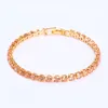 Luxury 4mm Cubic Zirconia Tennis Bracelets Iced Out Chain Crystal Wedding Bracelet For Women Men Gold Silver Bracelet Jewelry759536611303