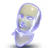 LED Photon Light Fotodynamisk Hudföryngring Facial Neck Therapy Mask 7 Färg LED FACENECK MASK REKRINK REMOVAL SPA