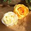 10 pcs/lot artificielle rose fleur tête décor à la maison mariage décoratif route plomb fleur mur plante faux soie rose couronne tête