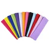 Sólido esporte yoga dança larga bandana nova moda motociclista capuz estiramento fita hairband elástico para menina feminino 19 cores cabeça wrap5383585