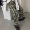 Neploe 2019 Autumn Vintage Pants女性弾性ウエストHarajuku Snake Print Trouse Meman Man Streetwear BFスタイルLong Pant 38977 V191018