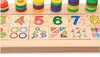 Crianças Bebê de Madeira Puzzles Montessori Materiais Aprendizagem Contagem de Números de Contagem de Matemática Correspondente Toys Education Education Brinquedos Atacado