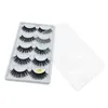 G800 13-15mm 5 paia 3D FALSO Ciglia di visone Lunghe ciglia di visone finte Ciglia 3D Mano Make Full Strip Lashes