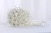 Pearl Silk bouquet da sposa romantico a mano Rosa fiori Silk Ribbon Pearl Wedding Bouquet damigella d'onore Decorazione Floreale