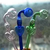 Colorful Thick Glass Smoking Water Pipes Pyrex Glass Oil Burner Pipes Bubbler Glass Smoking Pipes Accessories free shipping