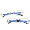 Reading Glasses Anti Blue Light Portable Rimless Readers Unisex-Adult