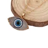 Pendant Necklaces Natural Stone Necklace For Women Long Chain Crystal Turkish Eye Girls Luck Jewelry286f