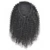 Neue Ankunft Afro Culry Pferdeschwanz Kinky Curly Buns billiges Haar Chignon Haarteil Echthaar Clip in Pferdeschwanz Haarverlängerung für schwarze Frauen